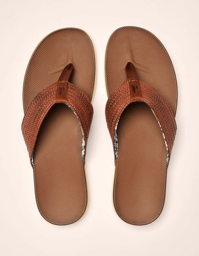 Boardwalk Woven Faux Leather Sandal