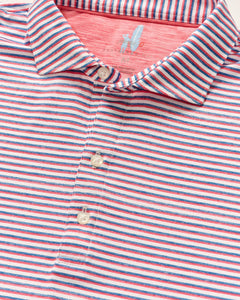 Rouge Red Featherweight Performance Polo - Warwick Stripe