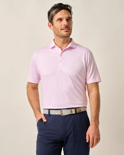 Porto Pink Performance Jersey Polo - Hex Print