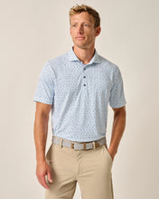 Load image into Gallery viewer, Blue Performance Mesh Polo - Razz Print