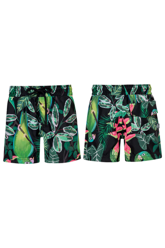 YEIMI PARROT NEGRO - SWIMSHORTS