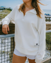 Load image into Gallery viewer, Ladies White Cora 1/4 Zip