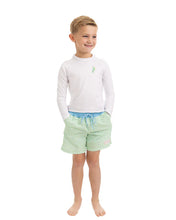 Load image into Gallery viewer, John John Boys Green Gingham Swim