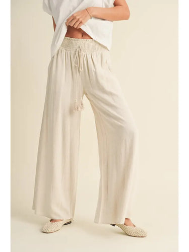 Oatmeal Cotton Linen Pant