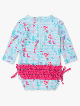 Load image into Gallery viewer, Baby Girls Blue Mermaid Princess Long Sleeve One