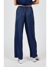 Load image into Gallery viewer, Navy Last Night Satin Elastic Pants