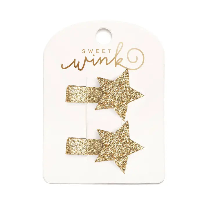 Gold Star Christmas Clip Set