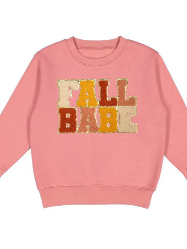 Kids Fall Babe Patch Sweatshirt