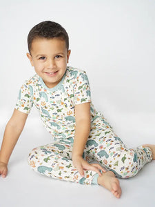 Manatee Short Sleeve Bamboo Toddler Kids Pajama Set