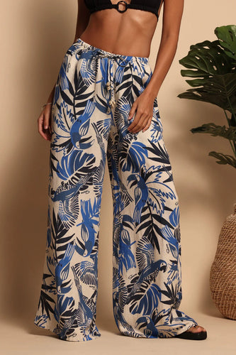 Parrot Blues Beaded Beach Pant