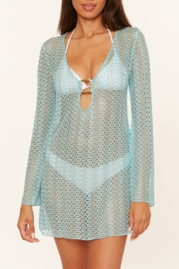 Oasis Golden Crochet Tunic