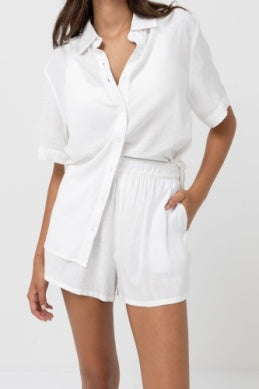 White Classic Beach Short