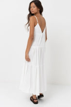 Load image into Gallery viewer, White Classic Tiered Midi Dress