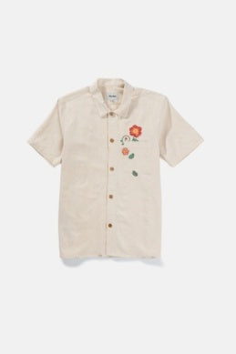 Flower Embroidered Shirt