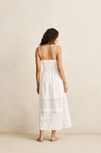 Load image into Gallery viewer, Broderie Lace Gathered Midi Dress